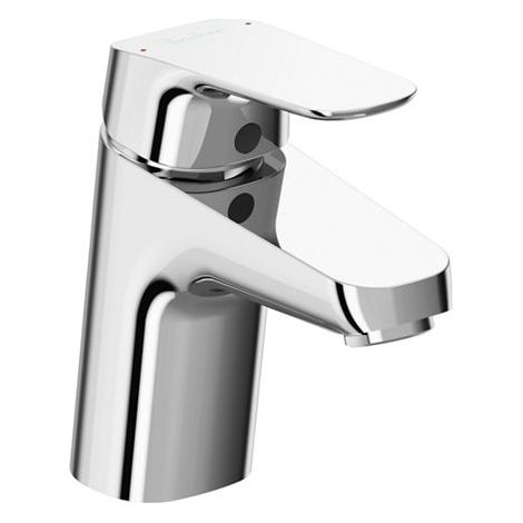 Porcher – Mitigeur de lavabo monotrou 5l – Finition chromée – Limiteur de température – Installation rapide Easy-fix – Flexibles Idealflex - d0570aa (1/3)