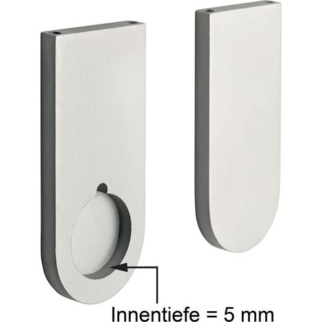 CINETTO Schrankrohrlager zu Schrankrohr rund, Aluminium silberfarbig