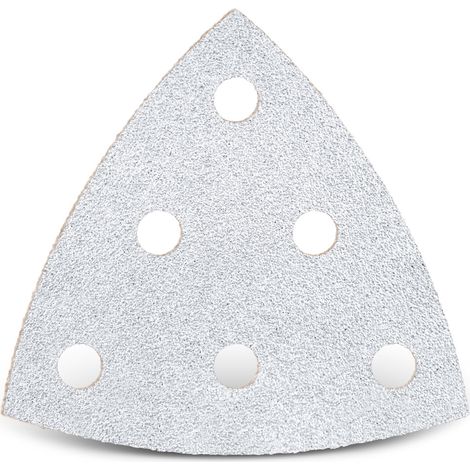 MENZER White Carte abrasive a gancio e anello, 93 mm, 6 fori, p. Levigatrici a delta, Corindone normale (50 Pz.) G80