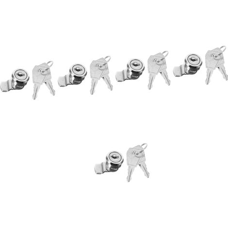Lot de 5 verrous à languette en alliage de zinc avec clé pour portes d (1/5)