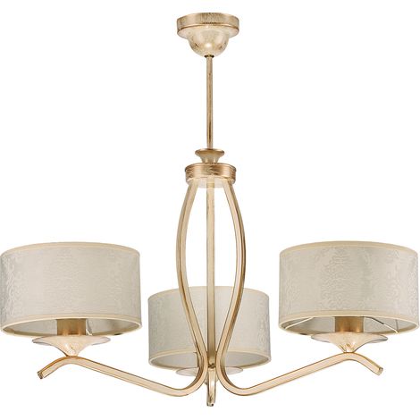 Lampadario classico ecru 3 luci E27 Jupiter Kaszmir
