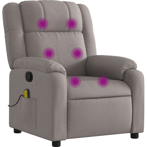 Maison Exclusive - Massagesessel Taupe Stoff