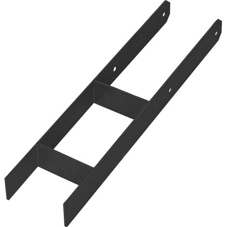 Base a H per colonna da incasso, nera, zincata, 120 mm