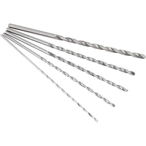 CYRILL – Foret hélicoïdal extra long ultra-rapide en acier à queue droite Foret professionnel foret hélicoïdal mini-foret outil parfait pour utilisation 2-5mm (1/4)