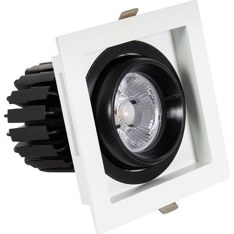 LED Downlight Einbaustrahler 12W COB Schwenkbar 360º Eckig Schnitt 100x100 mm CRI90 Expert Color Anti-Flicker No Flicker 4000K Neutralweiß