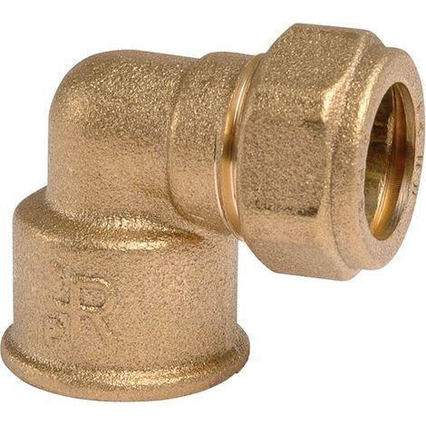 GENERIC-Raccord bicône coudé laiton - F 1/2' - diamètre 14 mm