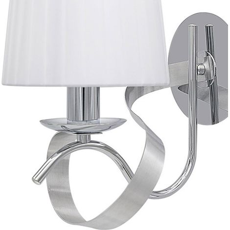 Aplique baeza 1xe14 cromo pantalla blanca 34x15x25 cm (1/2)