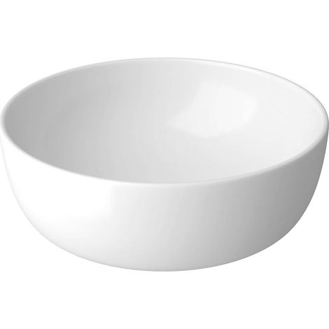 Cersanit Moduo - Lavabo sobre encimera, diámetro 40 cm, sin rebosadero, blanco K116-048 (1/3)