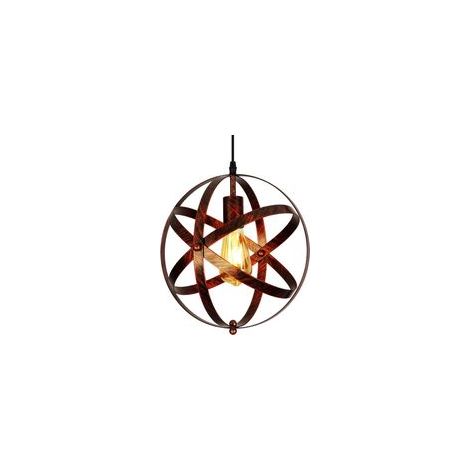Suspension lustre vintage industrielle métal E27 – Dia. 30cm – Tension 220V – Câble réglable 60-120cm – Résistance à la rouille non incluses (1/5)