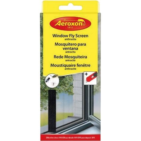AEROXON - Moustiquaire fenêtre anthracite 130x150cm