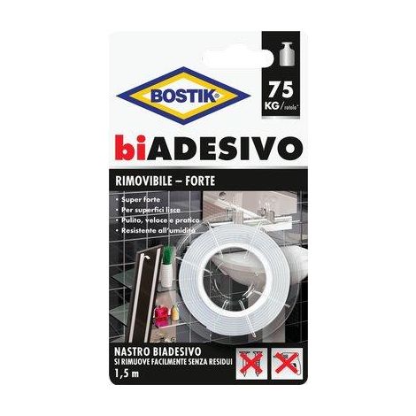 NASTRO BIADESIVO RIMOVIBILE BOSTIK - MM 19 ML 1,5- 6 pezzi