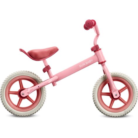 Bicicleta de equilibrio infantil de 12 pulgadas para niños de 2 a 3 años. Ligera, 2,5 kg. Molto STRADA. Color rosa caramelo.