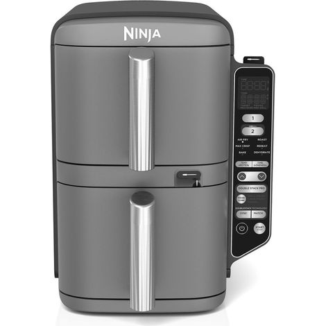Ninja – Friteuse sans huile 9,5L SL451EU – 2470W – 6 programmes de cuisson – Double cuve pour plats simultanés – Thermosonde intégrée