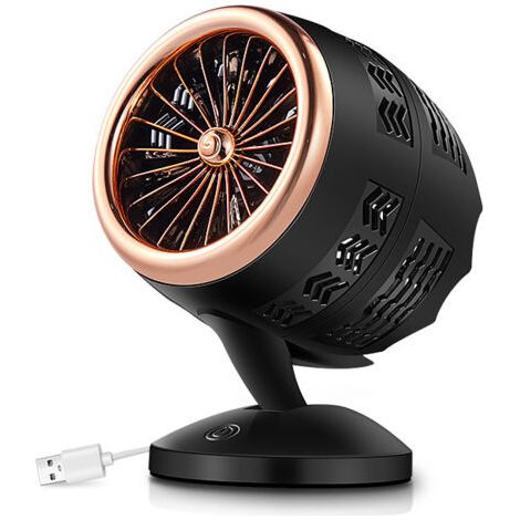 Chambre Chauffage d'appoint Mini Heater,Rotatif électrique Aéroconvecteur Ventilateur, Chauffage Poêle radiateur Bureau pour la Maison de Voiture, Deux-Vitesses réglables (1/5)