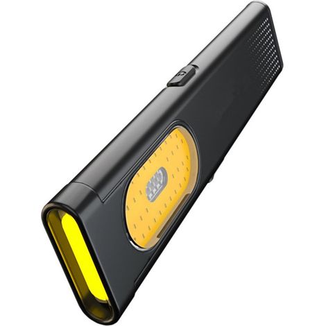 Torcia LED compatta con varie modalità di illuminazione, 470 lumen, ricaricabile tramite USB-C, con protezione IPX4, realizzata in due materiali, con luce rossa/blu. (1/5)