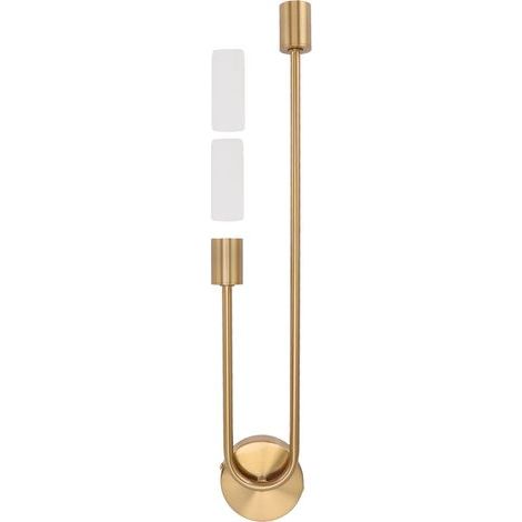 Tnfeeon Base de Murs Moderne à Double G9 LED Base pour les Cours, les Allées et les Balcons, le Porte-lampe Mural en Fer brossé électropulant avec Abat-jour Lampadaire (1/5)