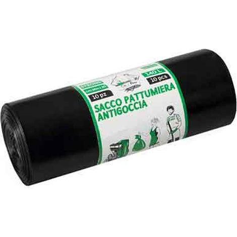 SACCHI PER NETTEZZA URBANA NERI 90x120 cm (6 pz/rt) - Spess. 80 micron Q.TA 20
