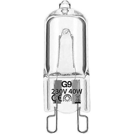 Lot de 2 ampoules halogènes G9 résistantes aux hautes températures pour fours, réfrigérateurs, ventilateurs40 W, 500 broches (1/5)