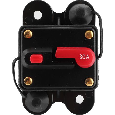 Sicherungshalter für Autoradiosysteme, automatischer Schutzschalter, 12–24 V DC, für Auto- und Bootsradios, 30 A, 78 x 51 x 38 mm (1/5)