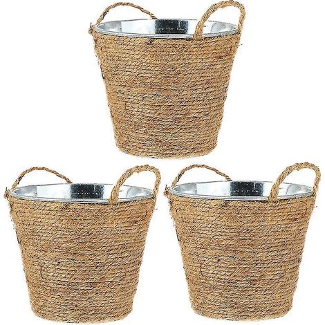 Lot de 3 seaux en fer pour jardinières (1/3)