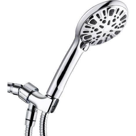Pommeau De Douche, Douchette Douche Salle de Bain avec 9 Modes Haute Pression Economie d'eau -(plaqué douche simple) (1/5)