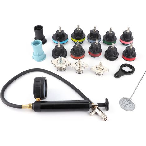 Kit de test de fuite du système de refroidissement auto, 18 pièces détecteur de fuite réservoir d'eau (1/5)