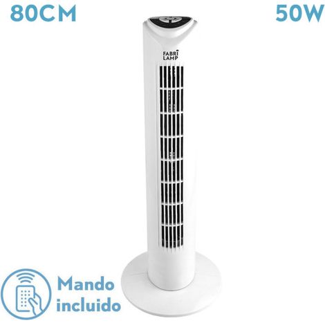 Tuka Weißer Turmventilator 50 W mit Fernbedienung