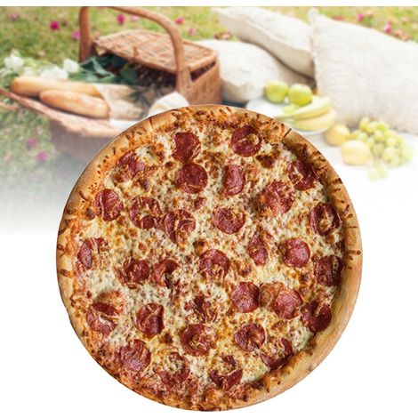 Tapis de sol nomade mexicain rond motif pizza avions plage camping couverture jetable légère 150x200cm (1/4)