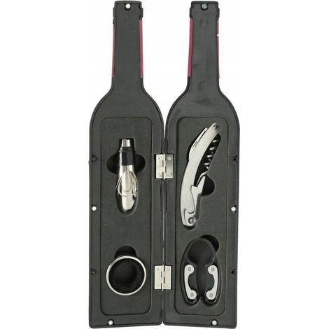 Set accessori vino Boltze Nero Acciaio Inossidabile