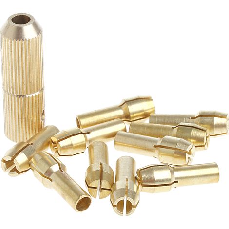 Kit de perceuse manuelle micro-torsadée 10 pièces 0,5-3,2 mm + mandrin électrique + 2 mm
