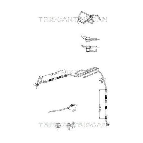 Tuyau hydraulique, direction TRISCAN 8516 29051 AUDI 8N0 422 893 A 8N0 422 893 D