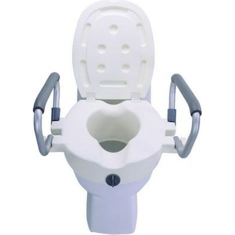 Rialzo WC Antar AT51205 con corrimano pieghevoli max 180kg Bianco/Grigio [AT51205] (1/2)