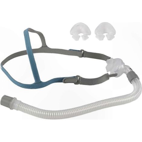 CPAP-Nasenmaske mit Kopfstütze. Geeignet zur Behandlung von Schlafapnoe und Schnarchen. Größen S bis M.