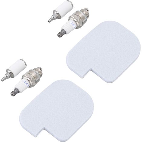 Kit d'entretien tronçonneuse 2 pièces : filtre à air, filtre à carburant et bougie d'allumage pour modèles McCulloch CS360T, CS400T, CS420T.