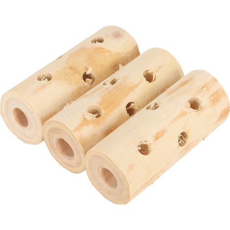 Bâtonnets à mâcher pour petits animaux, 3 pièces, bâtons en bois de pomme, jouets pour Chinchillas, Hamsters, cochons d'inde, lapins sans écorce (1/5)