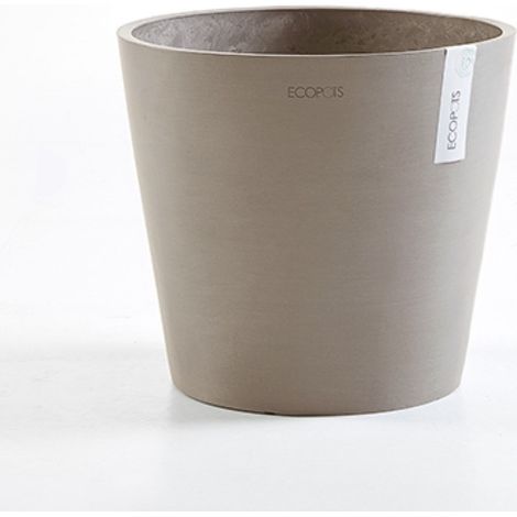 Runder Blumentopf AMSTERDAM 20 H17 - TAUPE - ECOPOTS
