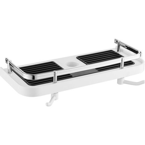 Porte-douche Support Square Support haut de gamme, porte-douche rétractable, tige réglable, boîte de rangement de salle de bain, boîte à fromages multifonctionnels, utilisée pour sauver le shampooing (1/4)