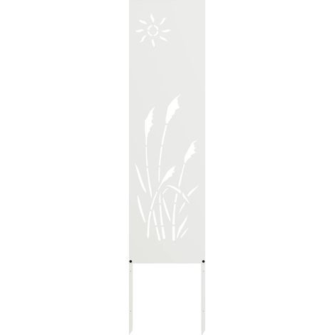 Garten Sichtschutz-Leinwand Weiß 32 x 140 cm