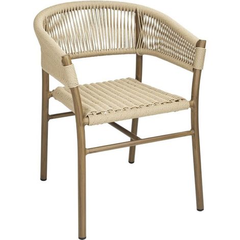 Fauteuil en Corde Naturelle Tressée - Lot de 2 - Bolero