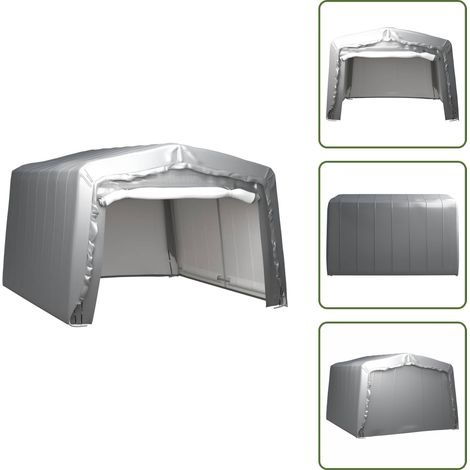 Tenda impermeabile - vidaXL Tenda Capannone 370x370 cm Grigio Acciaio - Tenda per accessori