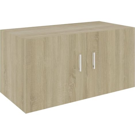Armario de pared de madera de ingeniería de 80 x 39 x 40 cm diseño práctico y contemporáneo armario de baño en madera de roble Sonoma 020047769 (1/5)