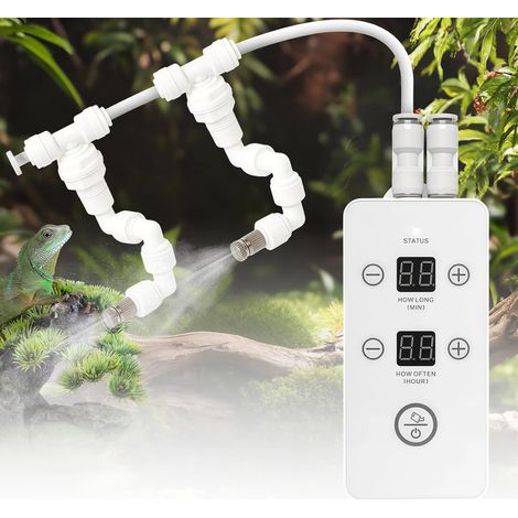 Système d'arrosage pour Terrarium Système de brumisation pour Reptiles avec minuteur et Buses orientables à 360° Humidificateur pour Terrarium idéal pour forêt Tropicale Amphibiens Reptiles Plantes (1/5)