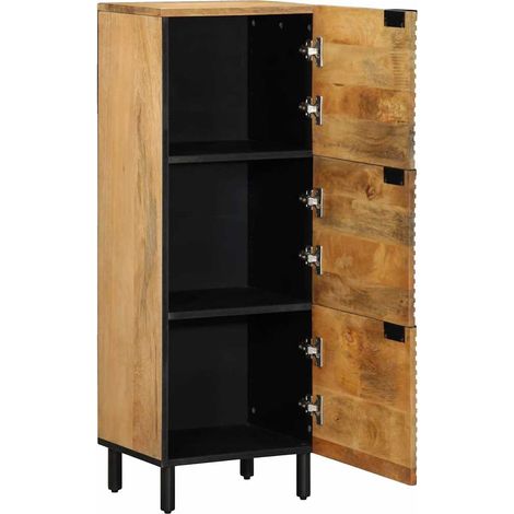vidaXL Aparador alto madera maciza de mango marrón 40x33x110 cm (1/2)