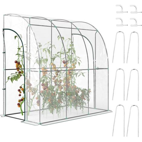 Abri pour plantes,Serre de jardin,Cabane de culture,Structure en acier avec parois de serre,Serre de culture pour tomates,Adaptée extérieur (1/5)