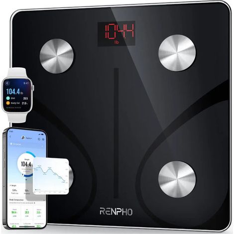 Renpho PEU-R-A033-WH-B2B Bilancia Pesapersone Intelligente Elis 1C Bluetooth WiFi Impedenziometria Bianco