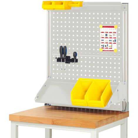 Rau System-Aufbau (Komplettset-02 B750 mm), zur Montage auf Arbeitsplatte, RAL7035 (1/2)