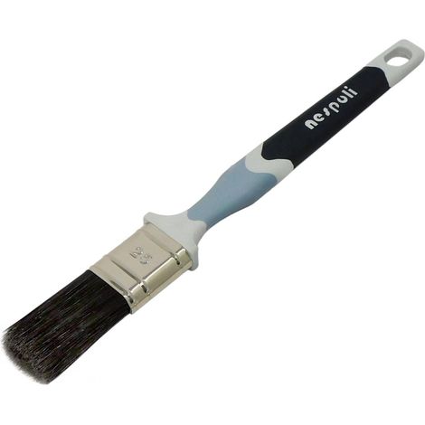 Brosse à Peinture Plate SoftTouch 25 mm pour Vernis à Eau et solvant Pinceaux pour Peindre des Objets avec poignée Ergonomique, pinceaux Peinture pour lissage Uniforme (1/4)