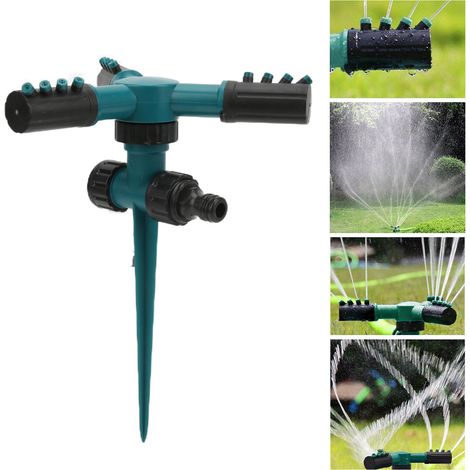 Arroseur de Jardin Rotatif 360° avec Piquet pour Pelouse et Espaces Verts Automatique (1/5)