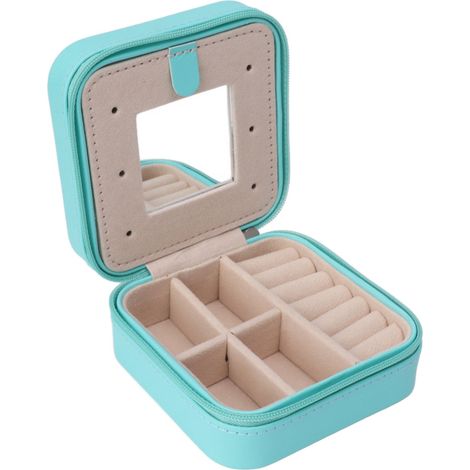 Trousse de rangement pour bijoux, étui de voyage, petit porte-bijoux multifonctionnel, boîte pour boucles d'oreilles, bagues et accessoires pour cheveux, type 2