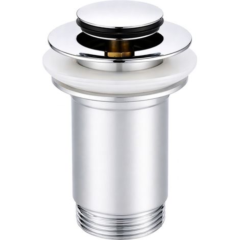 Piletta lavabo piccolo tappo Click-Clack in ottone cromato